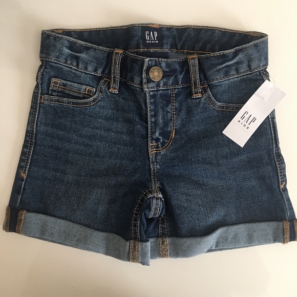 Gap Factory Kids Blue Denim Midi Shorts size 5 - Picture 1 of 7
